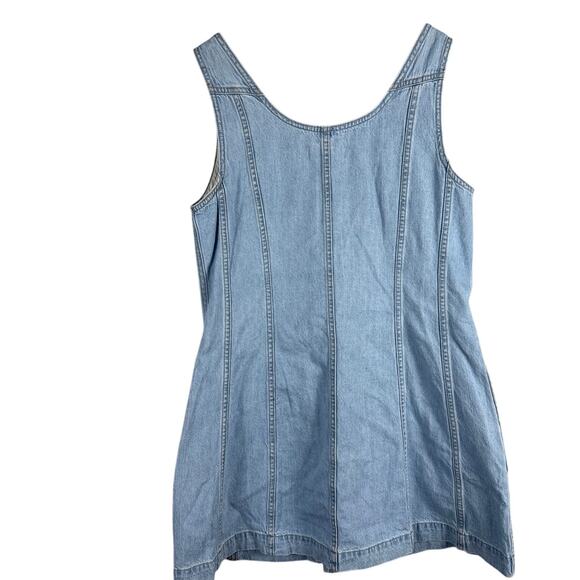 Madewell‎ Denim Sleeveless Seamed Mini Dress Palomilla Wash Size 12 - Picture 7 of 9